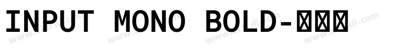 INPUT MONO BOLD字体转换